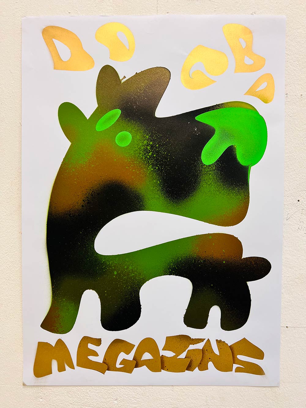 Dogba Megazins Print Camo Gold
